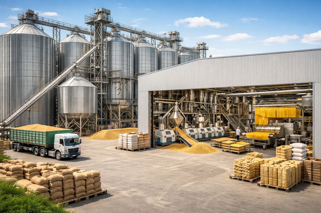 Grain storage and pasta processing